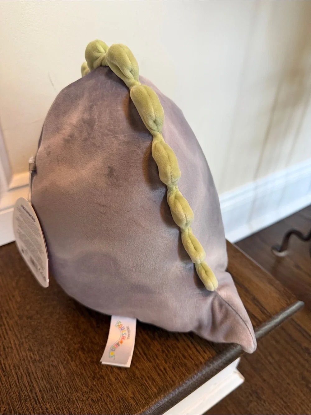 NWT Gray Squishmallow dinosaur with Red Heart - Valentine’s Day collectible